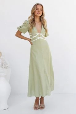 Kellie Dress SAGE -Mona Shop 0L4A2117 73747.1666150203