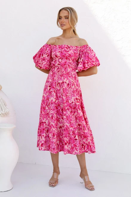 Monette Dress FUCHSIA FLORAL Monette Dress FUCHSIA FLORAL -Mona Shop 0L4A2327 70174.1666150007