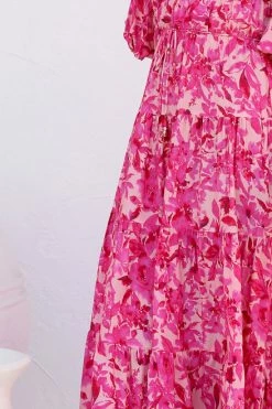 Monette Dress FUCHSIA FLORAL 9 Monette Dress FUCHSIA FLORAL -Mona Shop 10L4A2348 16575.1666242701