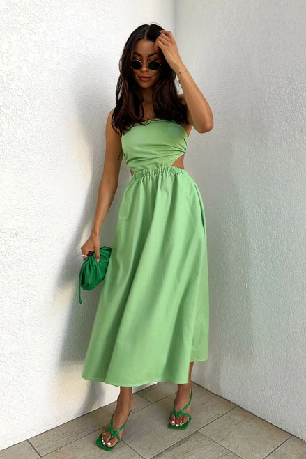 Dani Midi Dress GREEN Dani Midi Dress GREEN -Mona Shop 1Photo 19 11 21 11 09 01 am 1 32803.1638354371