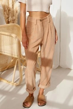 August Pants CAMEL -Mona Shop 1 L4A6620 61546.1649646978