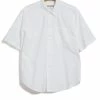 HANSEN GARMENTS REIDAR | Loose Fit Short Sleeve Shirt | White -Mona Shop 25 14 1 reidar white 1