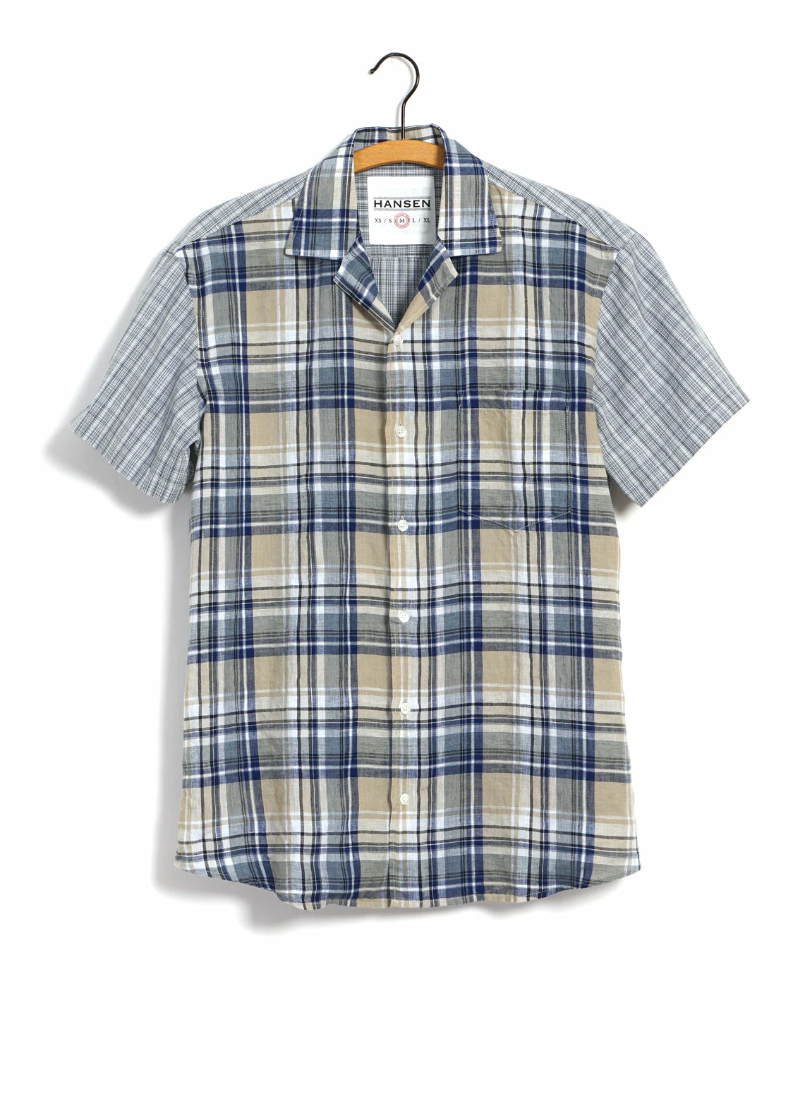 JONNY | Short Sleeve Shirt | Blue Checks HANSEN GARMENTS JONNY | Short Sleeve Shirt | Blue Checks -Mona Shop 25 20 3 jonny blue checks 1