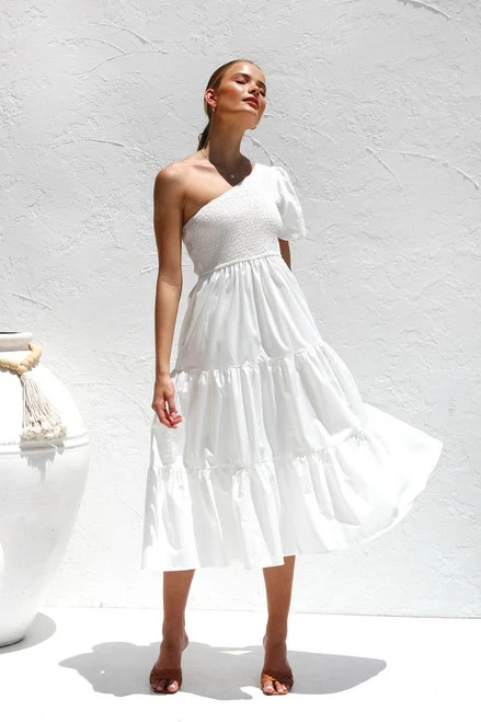 Alexandra Dress WHITE Alexandra Dress WHITE -Mona Shop 3IMG 7350 37959.1668078976