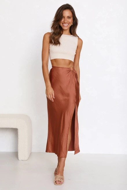 Monaita Skirt RUST Monaita Skirt RUST -Mona Shop 4L8A2301 57455.1654573548