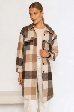 Asher Longline Shacket MOCHA 5 Asher Longline Shacket MOCHA -Mona Shop 55 L8A1808 75329.1656990699