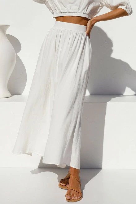 Bea Maxi Skirt WHITE Bea Maxi Skirt WHITE -Mona Shop 9 L4A0966 21350.1638619139