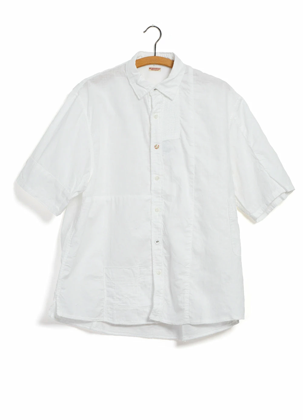 KATMANDU | Short Sleeve Patch Shirt | White KAPITAL KATMANDU | Short Sleeve Patch Shirt | White -Mona Shop EK 1212 White Patch KATMANDU Shirt 2022 1