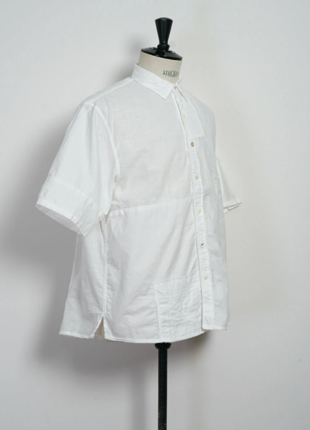 KATMANDU | Short Sleeve Patch Shirt | White KAPITAL KATMANDU | Short Sleeve Patch Shirt | White -Mona Shop EK 1212 White Patch KATMANDU Shirt 2022 2