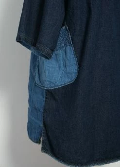 KAPITAL KATMANDU | Short Sleeve Patchwork Shirt | Indigo -Mona Shop EK 1213 IDG Patchwork KATMANDU Shirt 2022 5