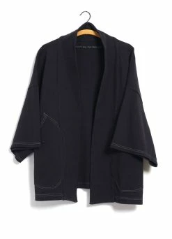 KAPITAL BAJA SAMU | Heavy Waffle Cardigan | Navy