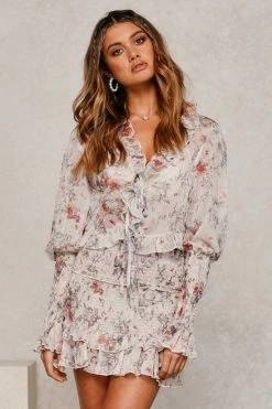 Dreamz Skirt CREAM FLORAL 13 Dreamz Skirt CREAM FLORAL -Mona Shop H6A7071 1 64450.1570101646