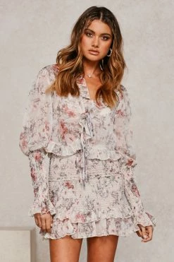 Dreamz Skirt CREAM FLORAL 10 Dreamz Skirt CREAM FLORAL -Mona Shop H6A7073 1 23982.1570101628