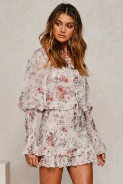 Dreamz Skirt CREAM FLORAL 5 Dreamz Skirt CREAM FLORAL -Mona Shop H6A7078 1 59005.1570101595