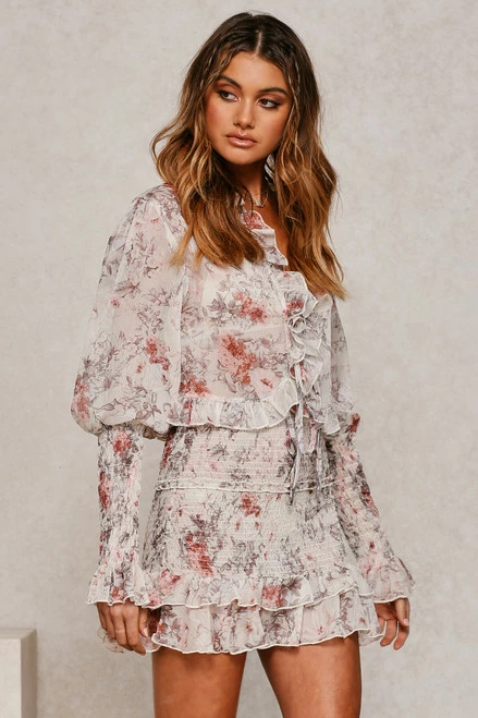 Dreamz Skirt CREAM FLORAL Dreamz Skirt CREAM FLORAL -Mona Shop H6A7078 1 59005.1570101595