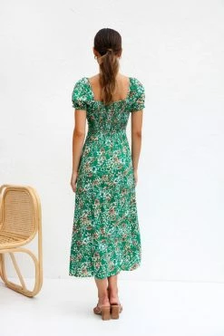 Anya Dress GREEN FLORAL -Mona Shop IMG 0485 76109.1675310187