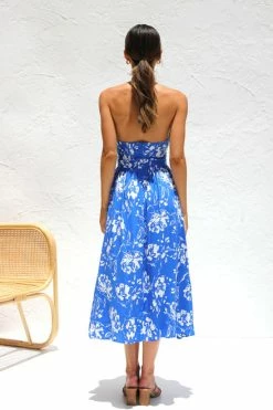 Ella Dress BLUE FLORAL -Mona Shop IMG 0608 58793.1675921419