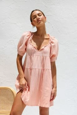 Renae Dress PEACH -Mona Shop IMG 0652 40263.1675390604