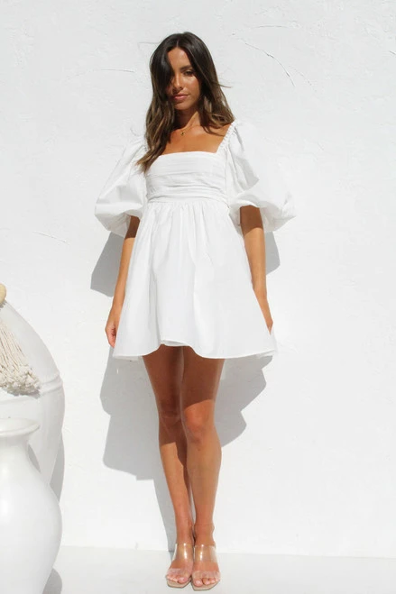 Nadiya Mini Dress WHITE Nadiya Mini Dress WHITE -Mona Shop IMG 2696 73809.1661403028