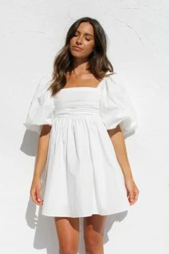 Nadiya Mini Dress WHITE 6 Nadiya Mini Dress WHITE -Mona Shop IMG 2698 36531.1661403063