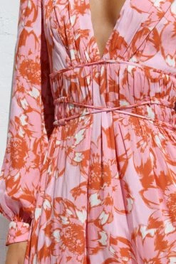 Olena Dress PINK FLORAL -Mona Shop IMG 3012 82848.1661399244