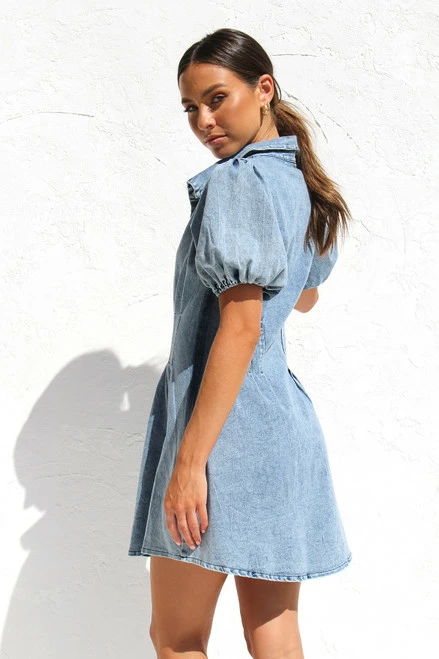 Jeannie Dress DENIM Jeannie Dress DENIM -Mona Shop IMG 3080 99326.1660185044