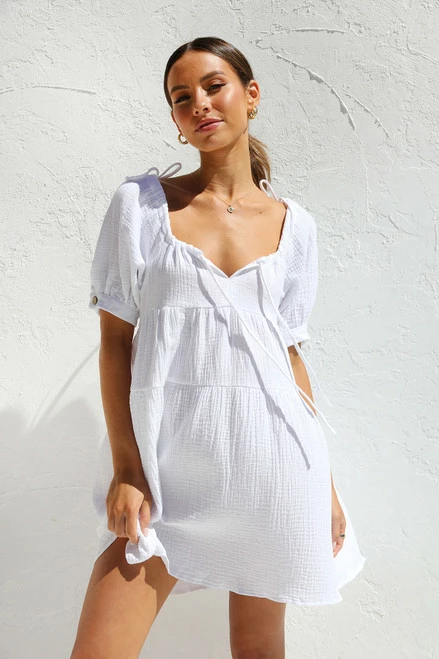 Renae Dress WHITE Renae Dress WHITE -Mona Shop IMG 5190 77140.1662723844