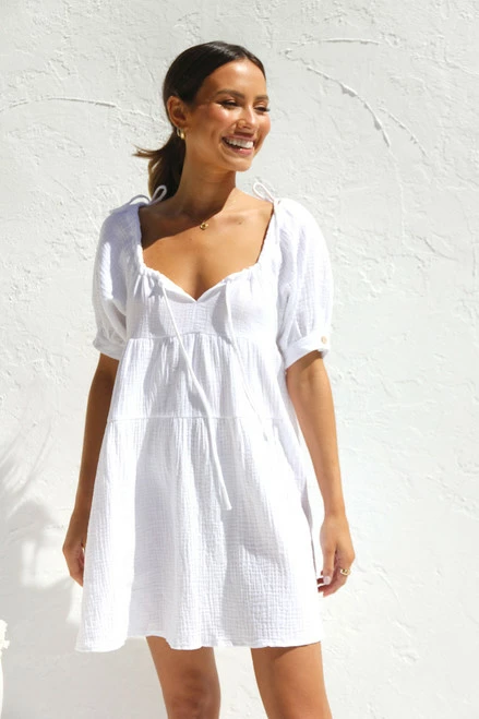 Renae Dress WHITE Renae Dress WHITE -Mona Shop IMG 5193 63323.1662436382