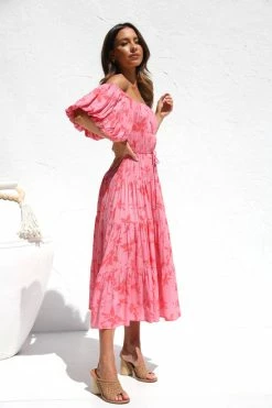 Monette Dress PINK FLORAL -Mona Shop IMG 5377 52605.1663212701