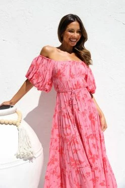 Monette Dress PINK FLORAL -Mona Shop IMG 5390 81745.1663384300