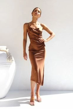 Mikayla Dress COPPER -Mona Shop IMG 6035 08700.1663564818