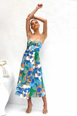 Azure Dress BLUE MULTI 4 Azure Dress BLUE MULTI -Mona Shop IMG 6297 75214.1668716584