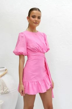 Xanthi Dress PINK 4 Xanthi Dress PINK -Mona Shop IMG 6369 75200.1670491569