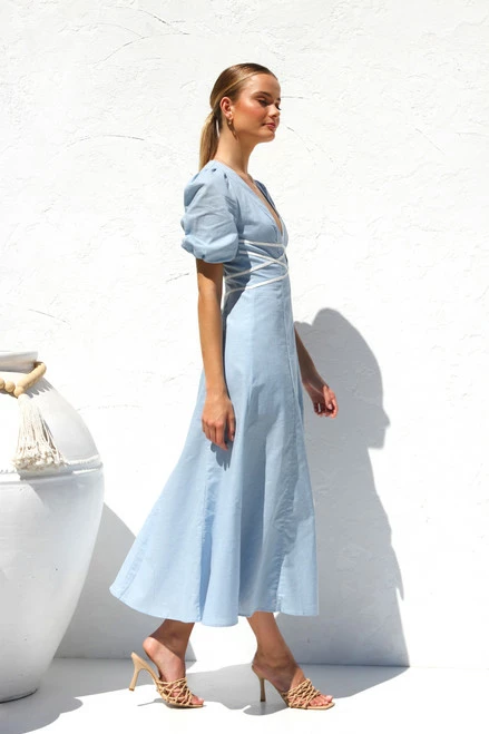 Kellie Dress BLUE Kellie Dress BLUE -Mona Shop IMG 6547 92986.1668492865