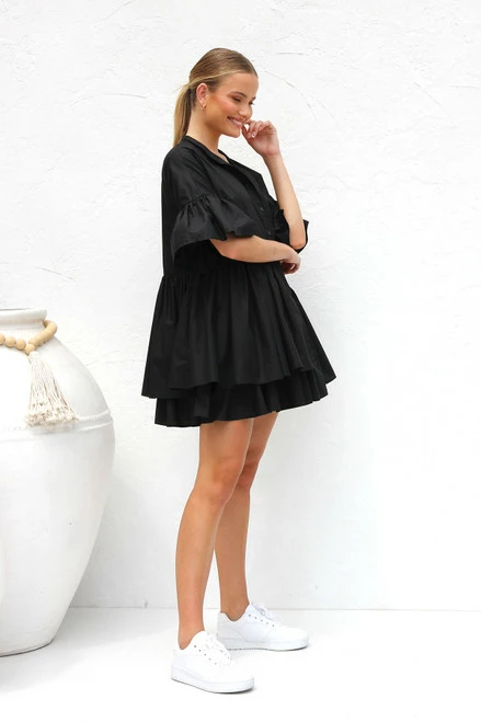 Jaxon Dress BLACK Jaxon Dress BLACK -Mona Shop IMG 6669 01708.1668491748