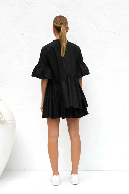 Jaxon Dress BLACK Jaxon Dress BLACK -Mona Shop IMG 6671 69649.1668491732