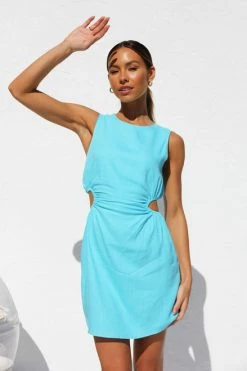 Daria Dress AQUA BLUE -Mona Shop IMG 7379 35085.1668722666