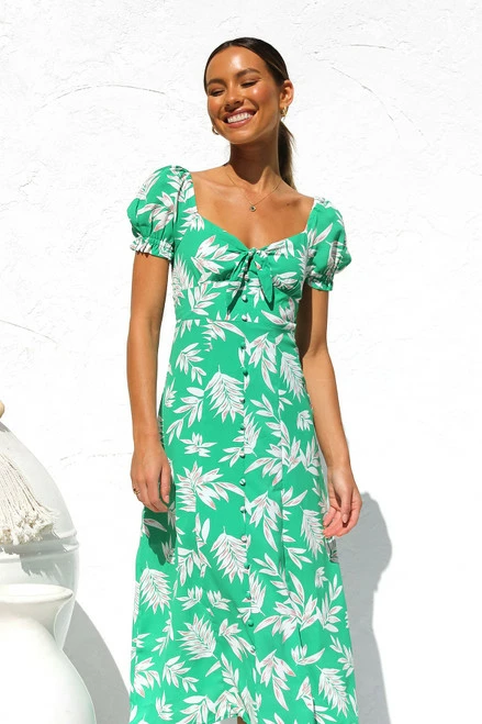 Kodie Dress GREEN FLORAL Kodie Dress GREEN FLORAL -Mona Shop IMG 7511 44898.1669718726