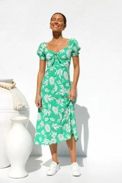 Kodie Dress GREEN FLORAL 6 Kodie Dress GREEN FLORAL -Mona Shop IMG 7519 31198.1669718720