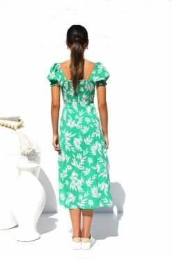 Kodie Dress GREEN FLORAL 5 Kodie Dress GREEN FLORAL -Mona Shop IMG 7527 12687.1669718709
