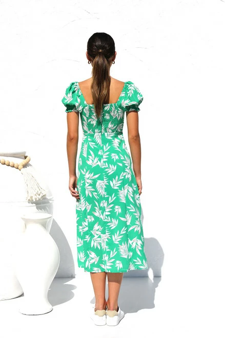 Kodie Dress GREEN FLORAL Kodie Dress GREEN FLORAL -Mona Shop IMG 7527 12687.1669718709