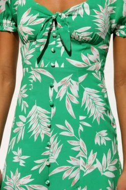 Kodie Dress GREEN FLORAL 7 Kodie Dress GREEN FLORAL -Mona Shop IMG 7530 96495.1669718710