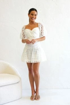 Cassidy Mini Dress WHITE 6 Cassidy Mini Dress WHITE -Mona Shop IMG 7894 84952.1668492967