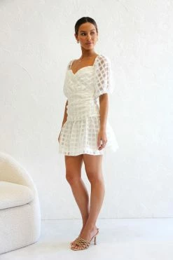 Cassidy Mini Dress WHITE 9 Cassidy Mini Dress WHITE -Mona Shop IMG 7897 12267.1668485825