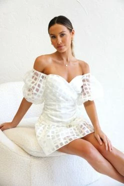Cassidy Mini Dress WHITE 7 Cassidy Mini Dress WHITE -Mona Shop IMG 7905 73042.1668492969