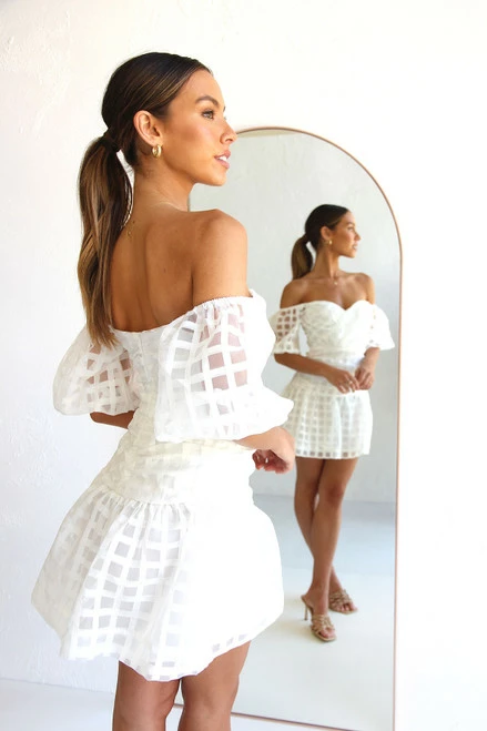 Cassidy Mini Dress WHITE Cassidy Mini Dress WHITE -Mona Shop IMG 7908 31793.1668492956