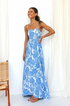 Havana Dress BLUE FLORAL -Mona Shop IMG 8575 74179.1672548652