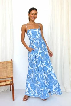 Havana Dress BLUE FLORAL -Mona Shop IMG 8584 49597.1672548543