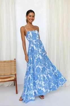 Havana Dress BLUE FLORAL -Mona Shop IMG 8594 05142.1672548648
