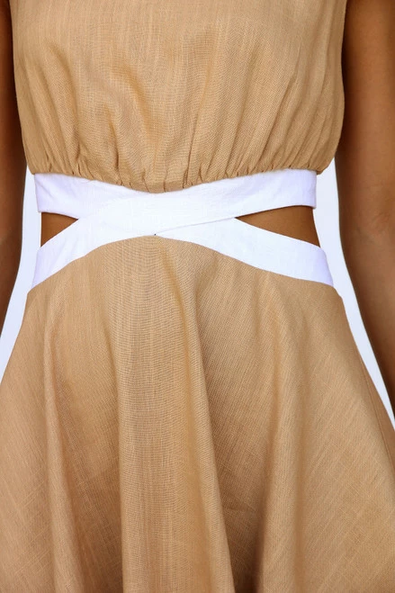 Soraya Dress TAN Soraya Dress TAN -Mona Shop IMG 8991 56170.1675743885